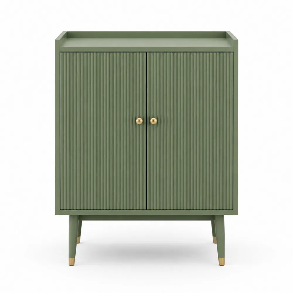 Credenza in legno verde a 2 ante 85x70x35 cm